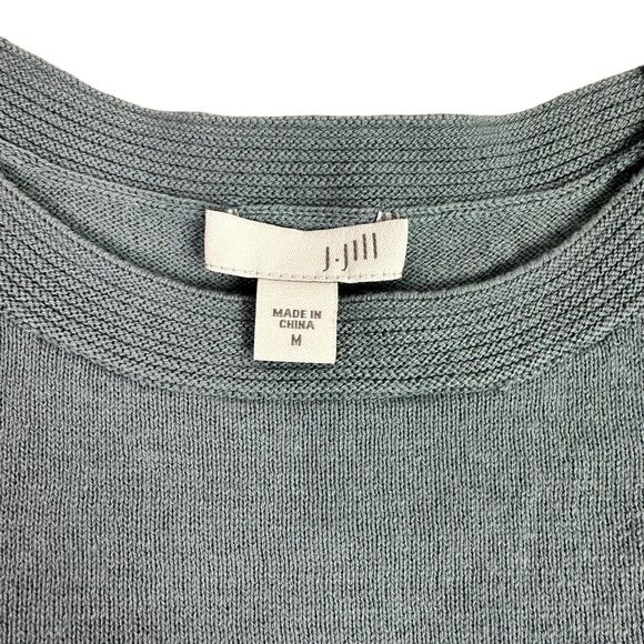 J. Jill Medium Dusty Blue Long Sleeve Sweater Crew Neck - Picture 3 of 6